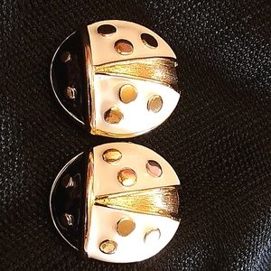 Vintage Avon ladybug clip-back earrings